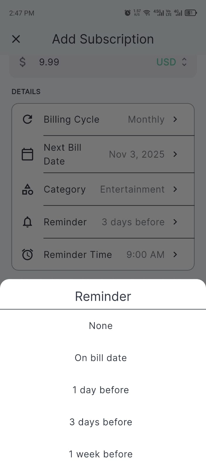 Sub Track screenshot 2