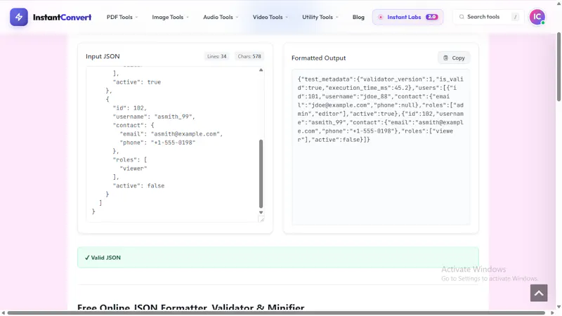 JSON Formatter & Validator screenshot 5