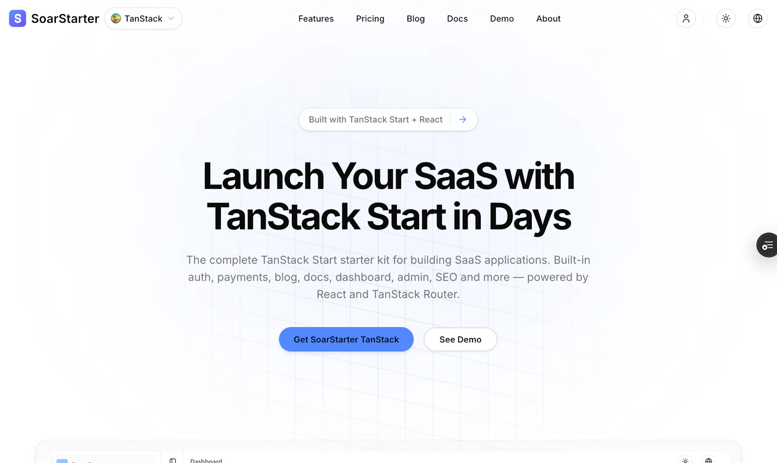 SoarStarter TanStack screenshot 2