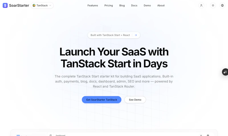 SoarStarter TanStack screenshot 2