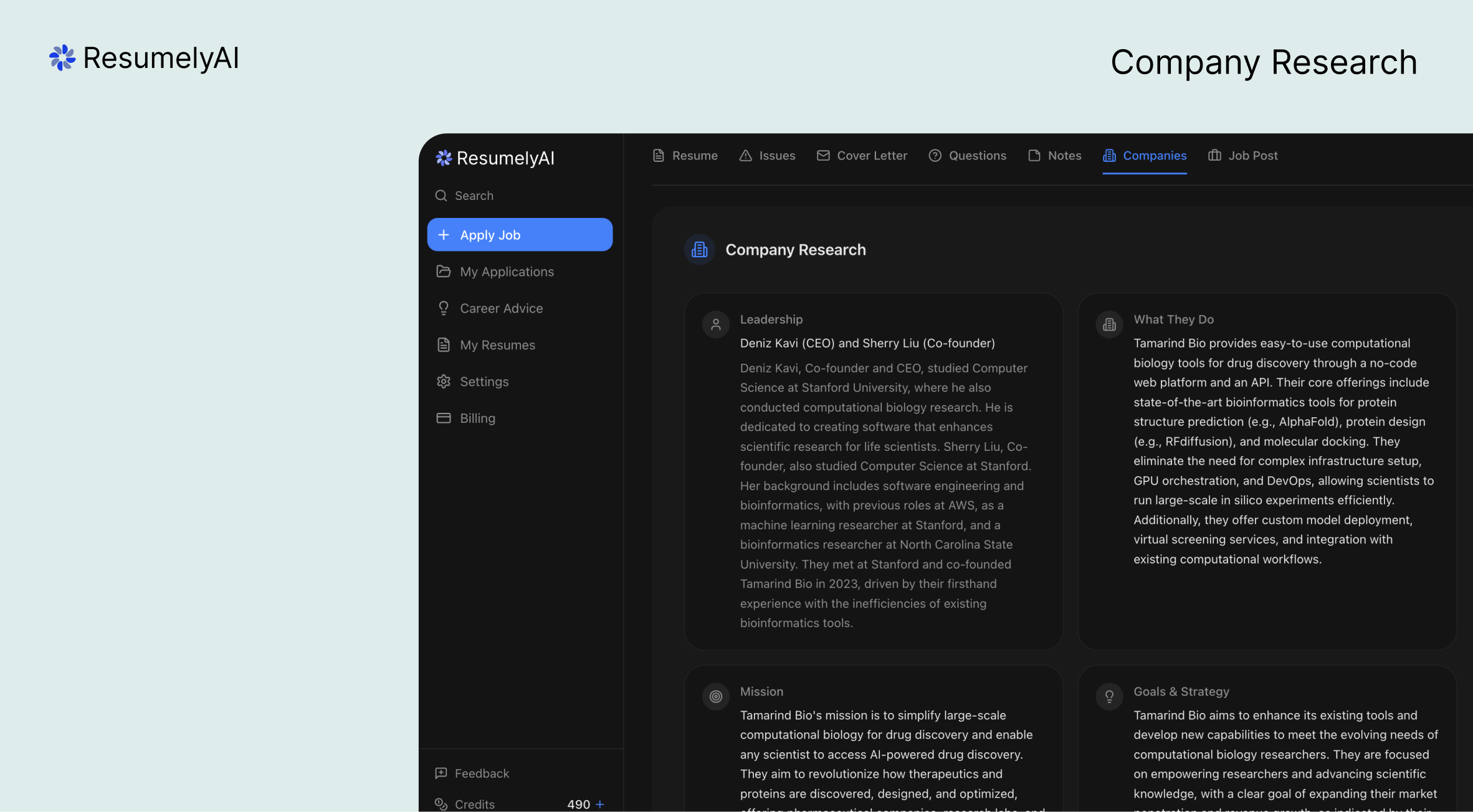 ResumelyAI - Screenshot 3 showing product features and functionality