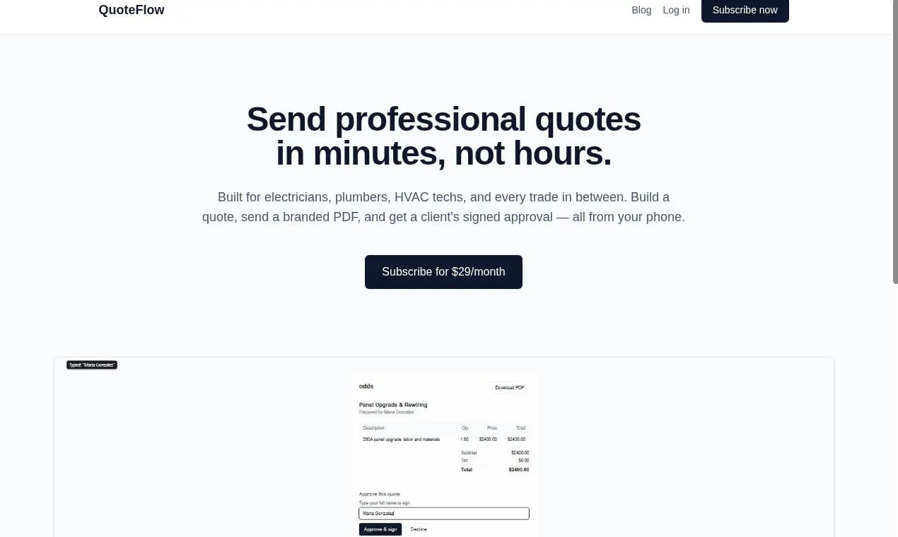 QuoteFlow gallery image