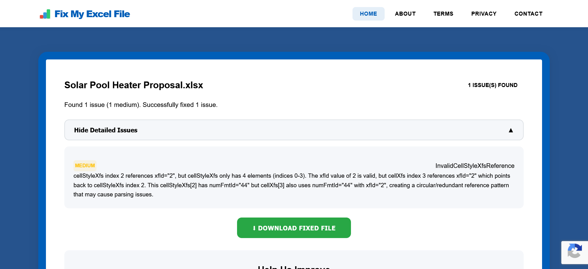 FixMyExcelFile.com gallery image