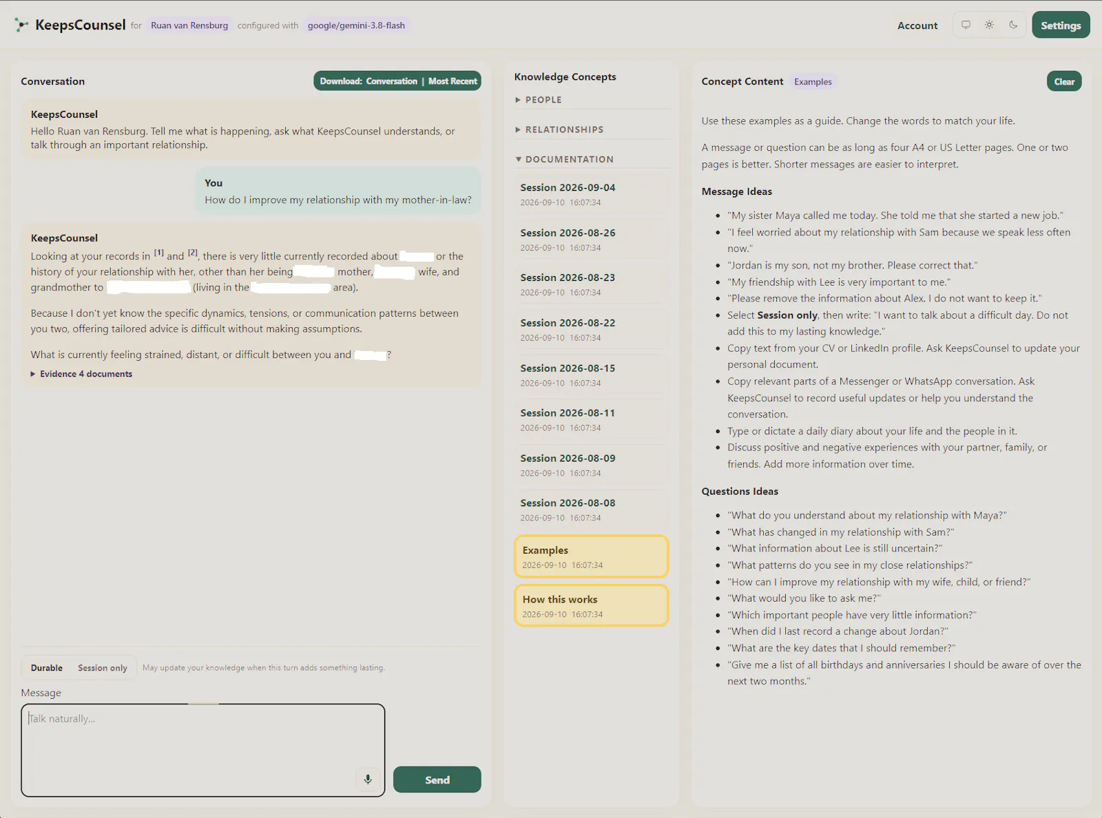 KeepsCounsel screenshot 2