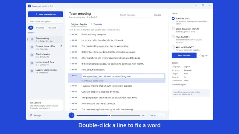 Sonotype screenshot 1 (video preview)