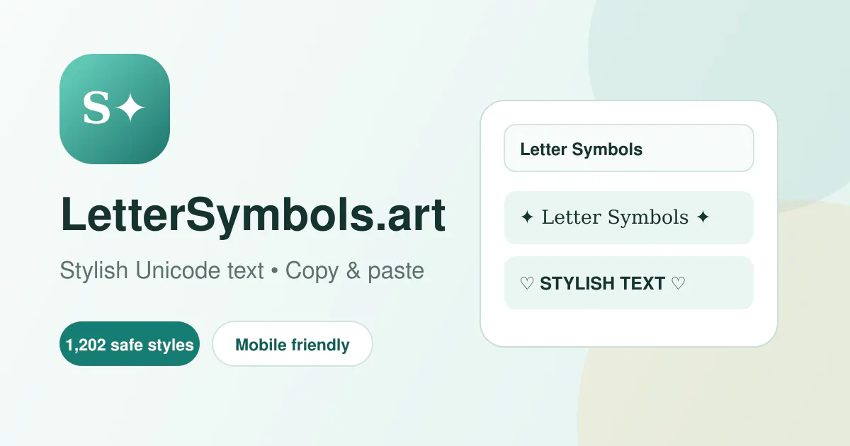 Letter Symbols gallery image