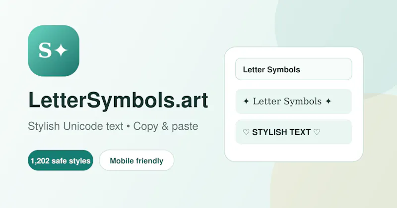 Letter Symbols screenshot 1