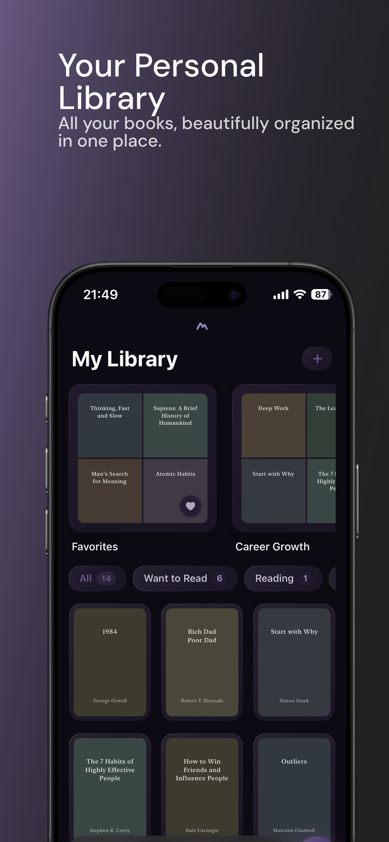 Mooly - Book Tracker - Screenshot 5 showing product features and functionality