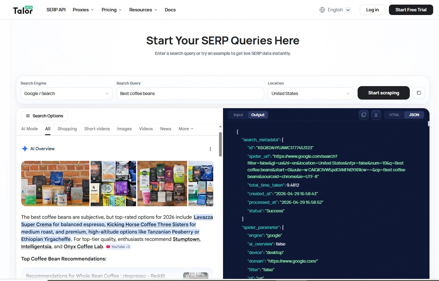 Talordata SERP API gallery image