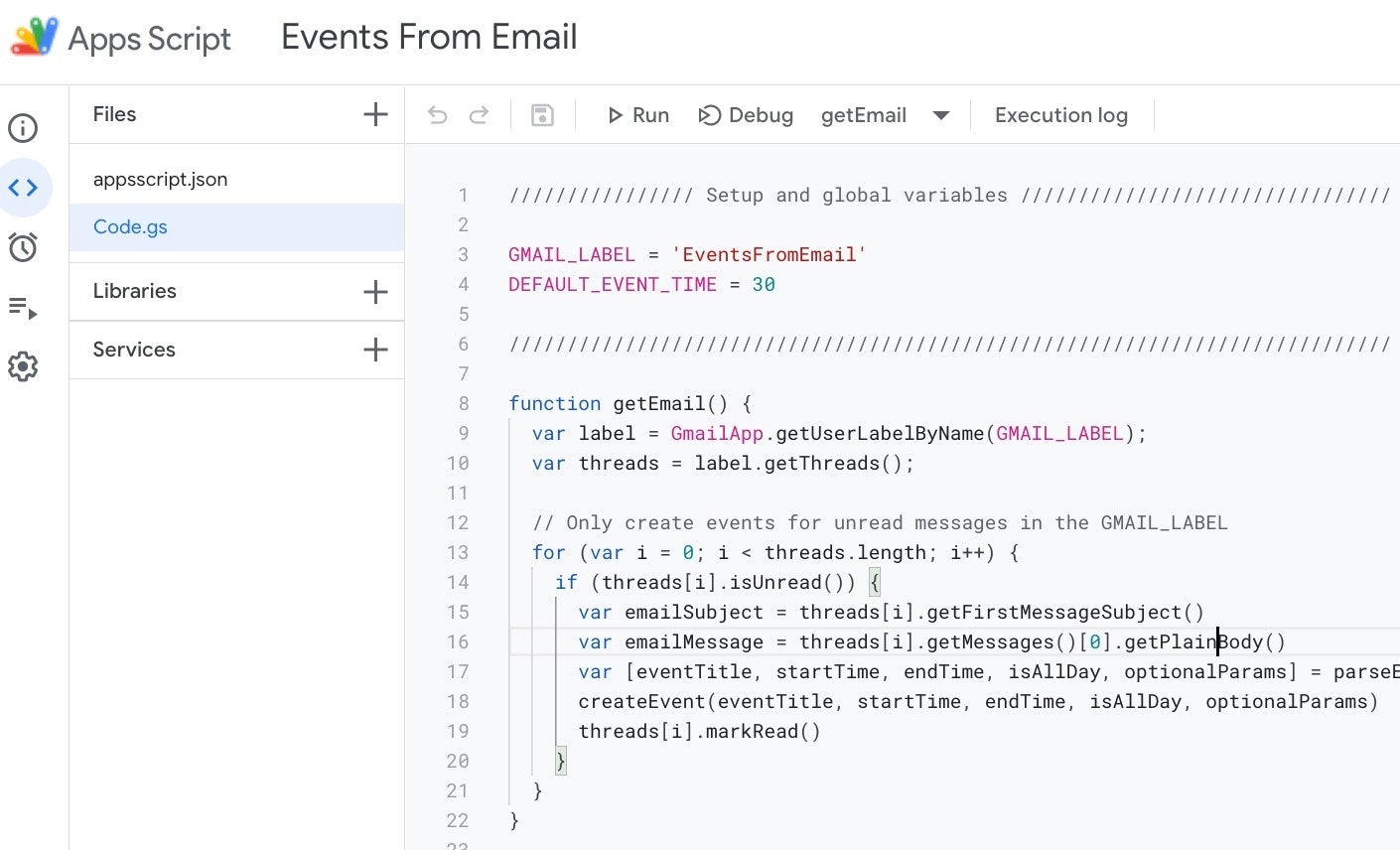 Gmail to GCal gallery image
