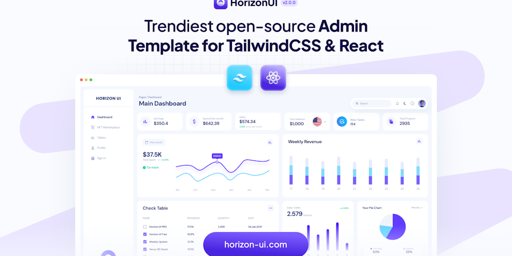 Horizon UI Tailwind : p/horizon-ui | Product Hunt