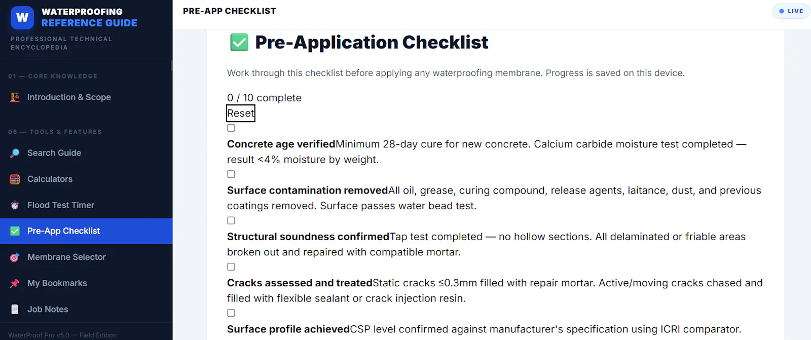 Construction Waterproofing Guide screenshot 9