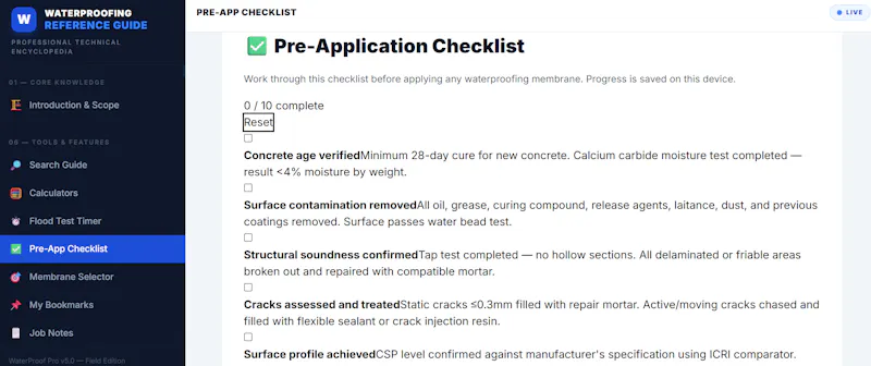 Construction Waterproofing Guide screenshot 9