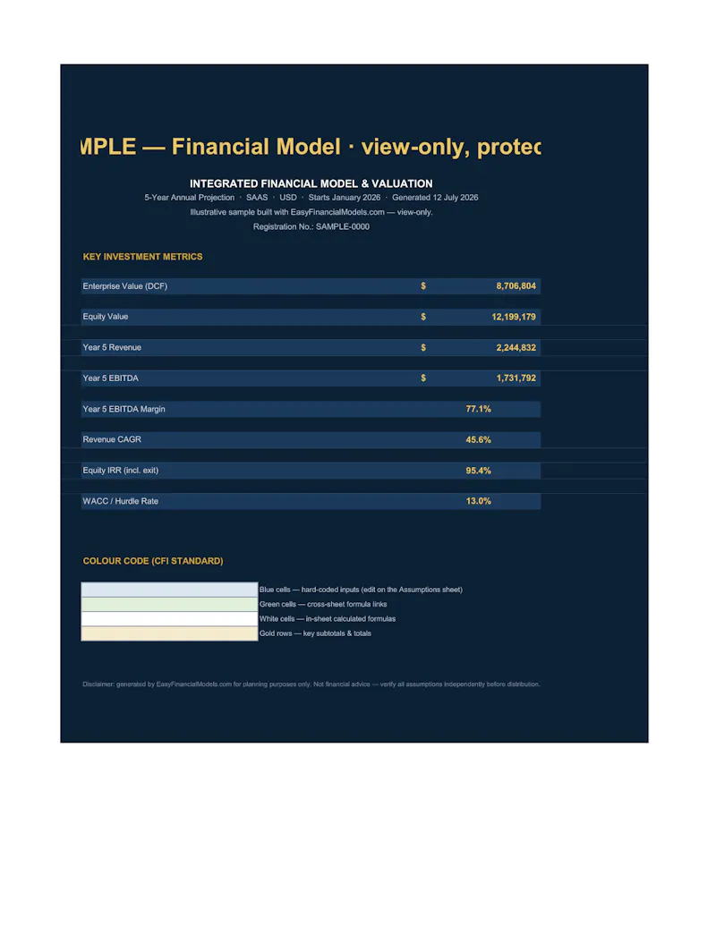 EasyFinancialModels.com screenshot 9