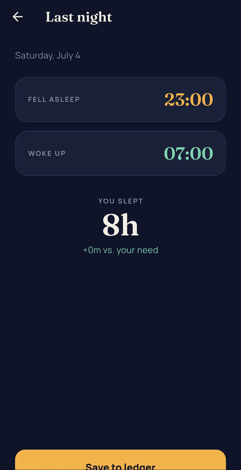 Nod: Sleep Debt Tracker screenshot 7