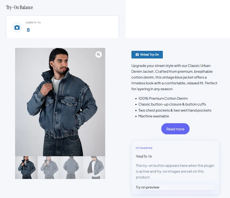 FittingByMe WordPress Plugin screenshot 7