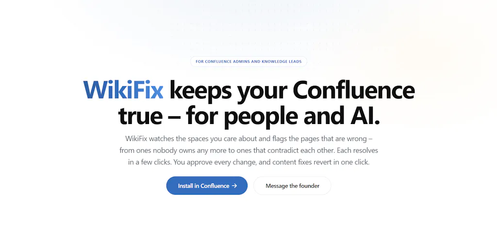 WikiFix for Confluence