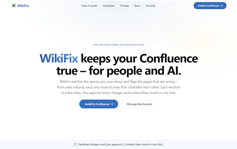 WikiFix for Confluence screenshot 2