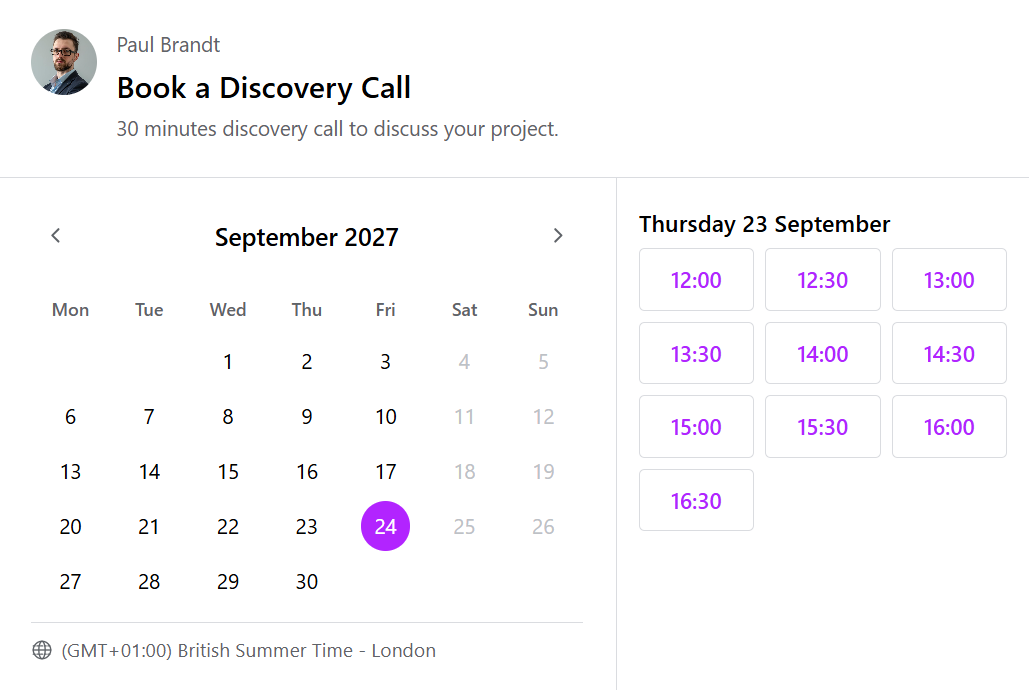 CalNative Booking - Google Calendar gallery image
