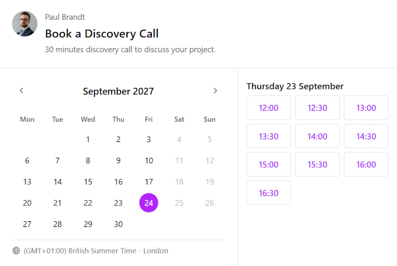 CalNative Booking - Google Calendar screenshot 4