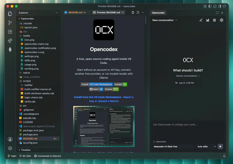 Opencodex screenshot 2