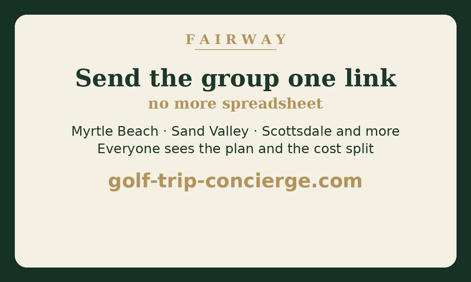 Fairway - Golf Trip Concierge screenshot 3