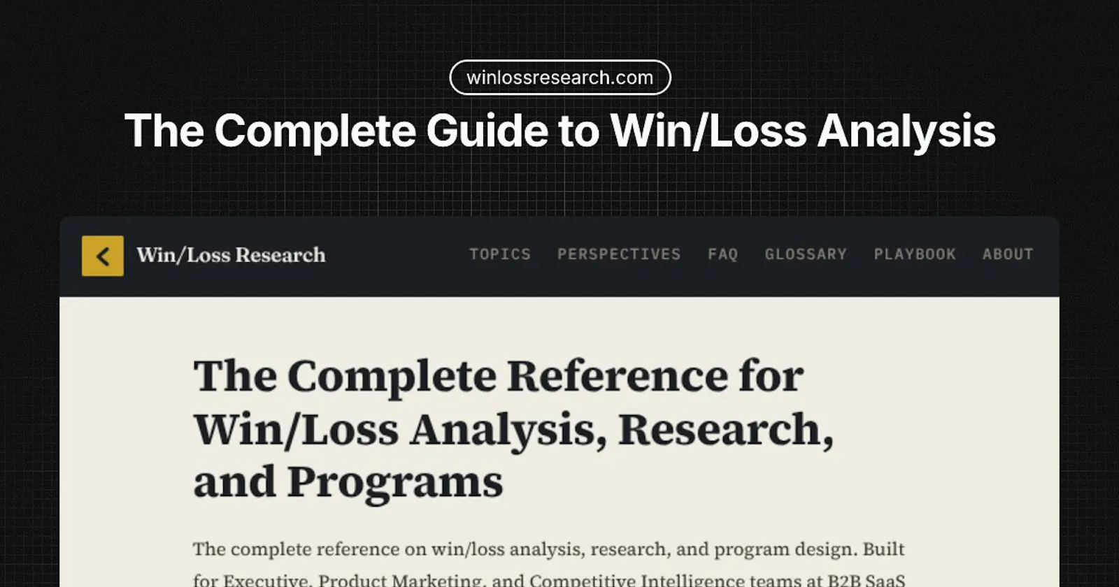 Win/Loss Analysis Audit screenshot 1