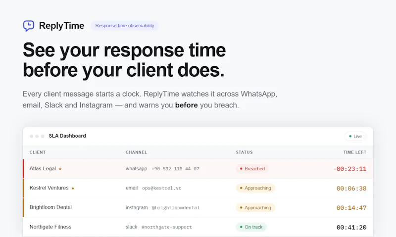 ReplyTime screenshot 1