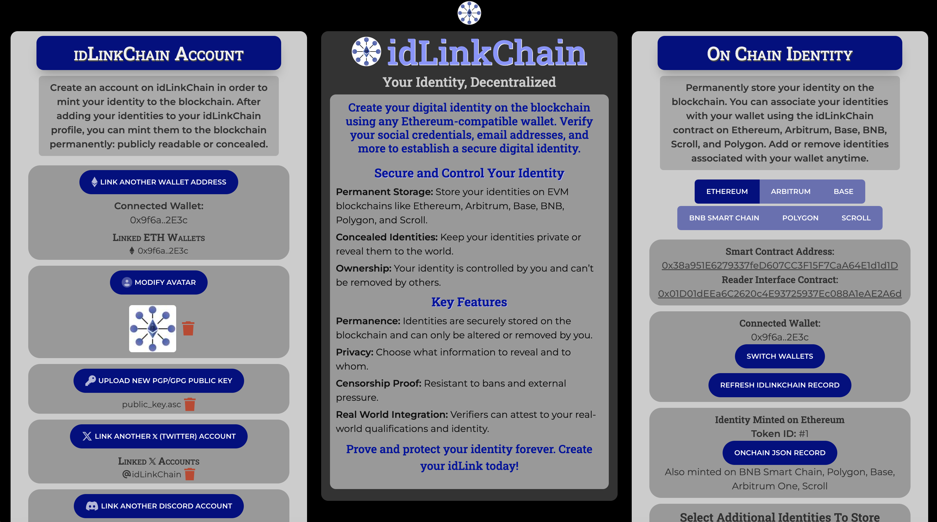 idLinkChain.com - Your identity on chain media 3