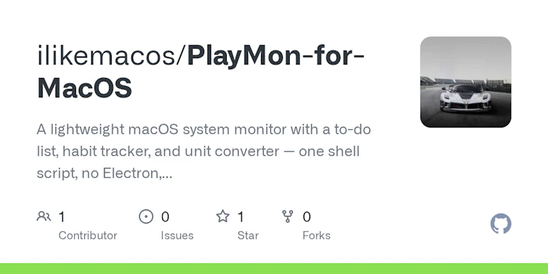 PlayMon for MacOS screenshot 1
