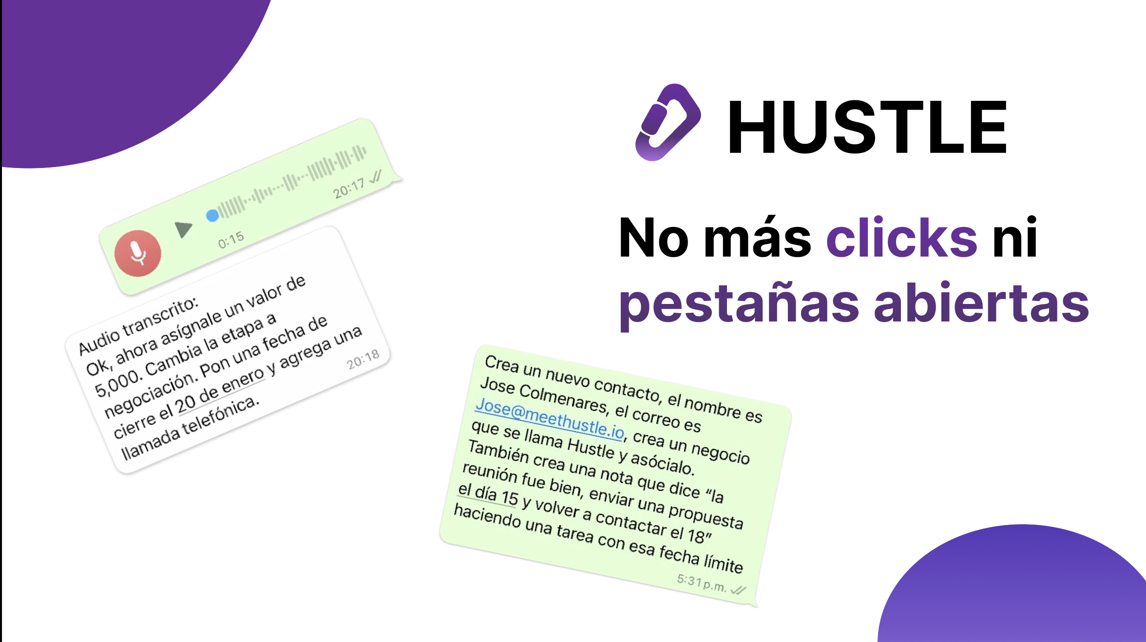Hustle CRM Copilot - Whatsapp and Slack의 메시지만으로 CRM을 업데이트하십시오. 미디어 2