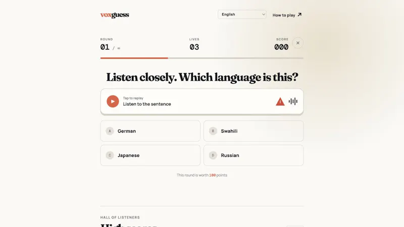 VoxGuess screenshot 2
