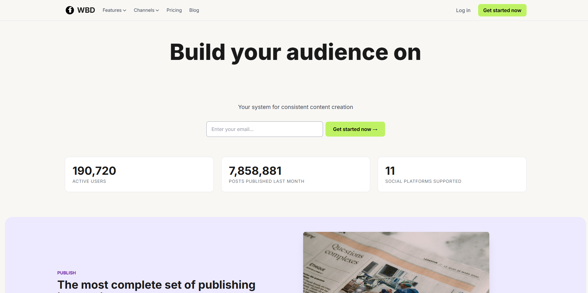 WBD Connect - Main screenshot showing features and interface
