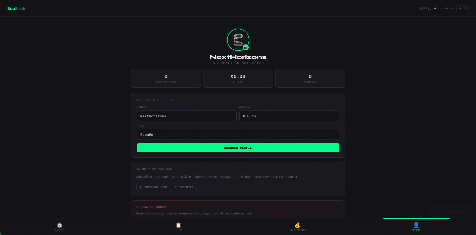 SubSink — Controla tus suscripciones gallery image
