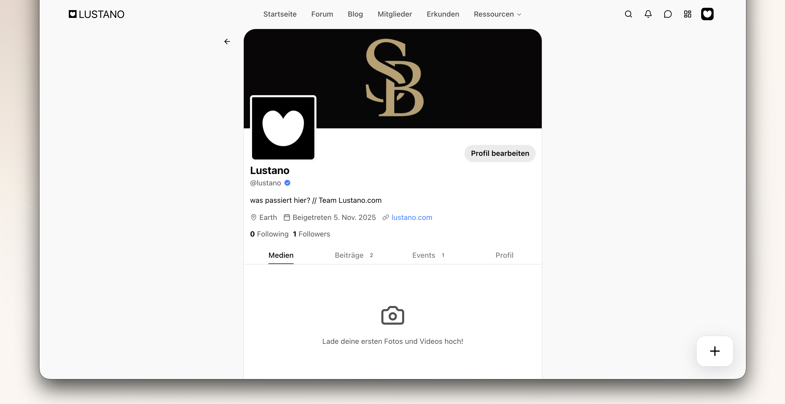 Lustano - Main screenshot showing features and interface