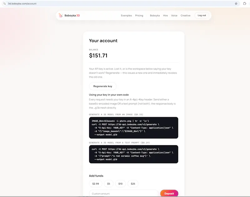 Boboyka 3D - Img-to-3D generator API screenshot 6