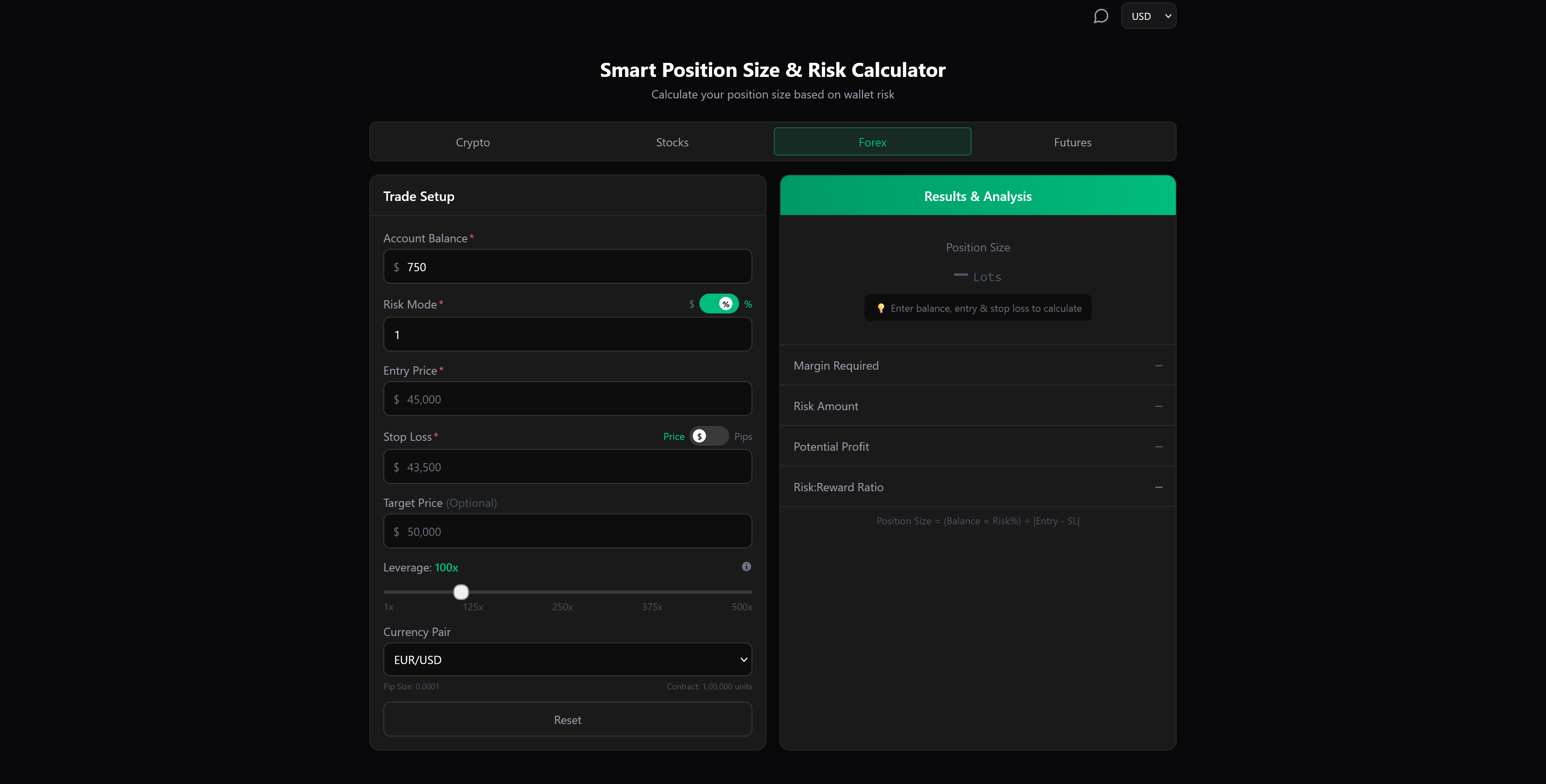 RiskRewardCalc gallery image