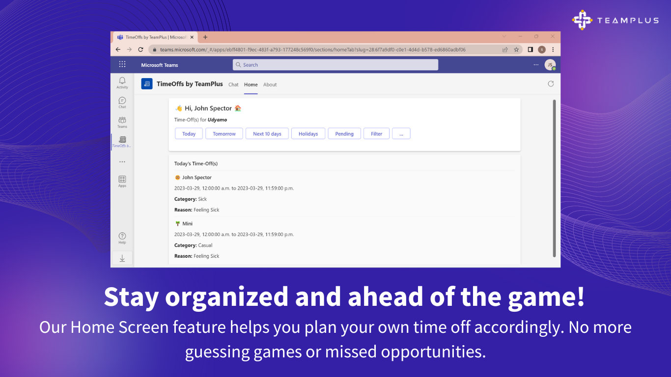 TeamPlus의 TimeOff media 4
