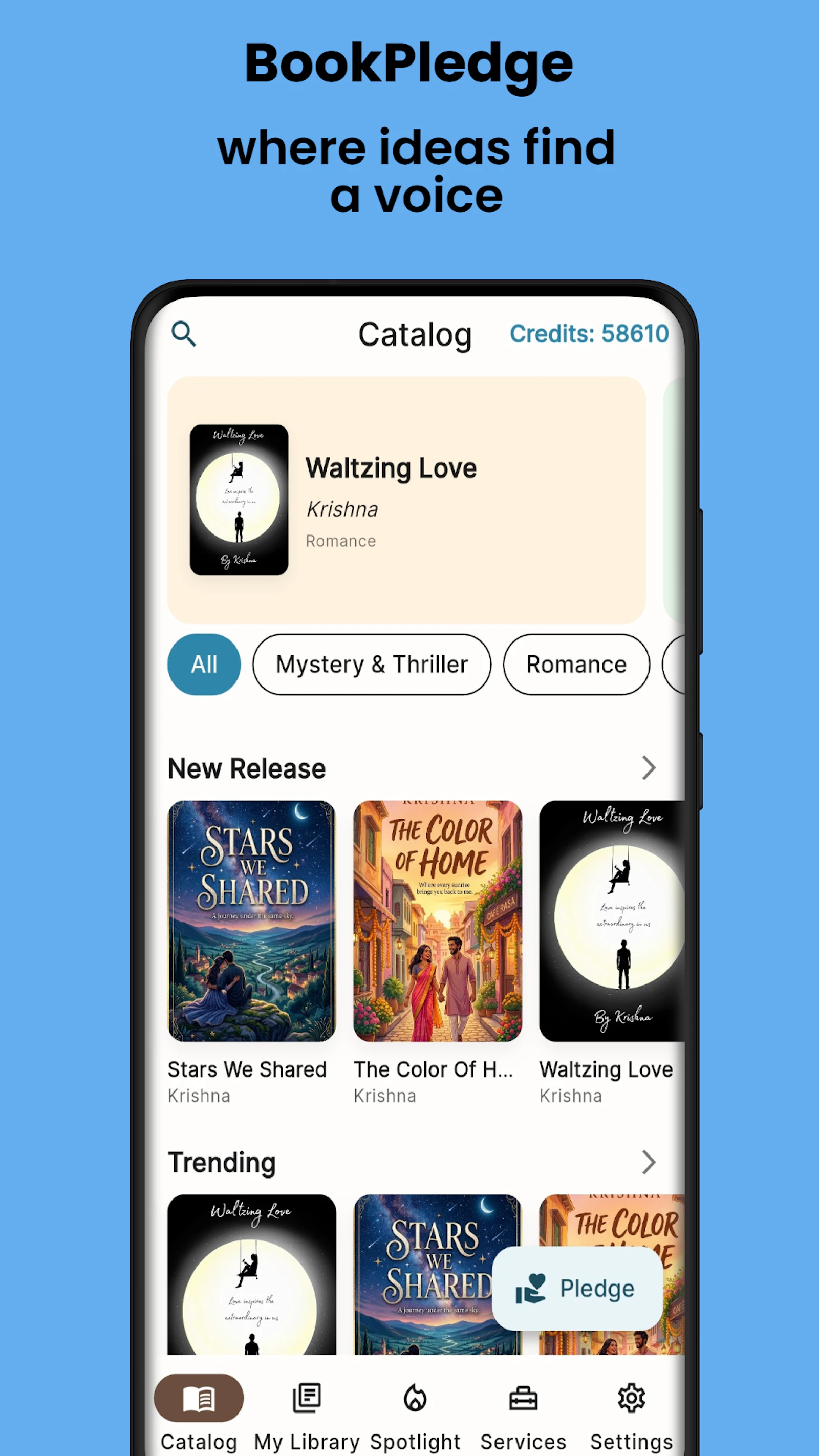 BookPledge screenshot 2