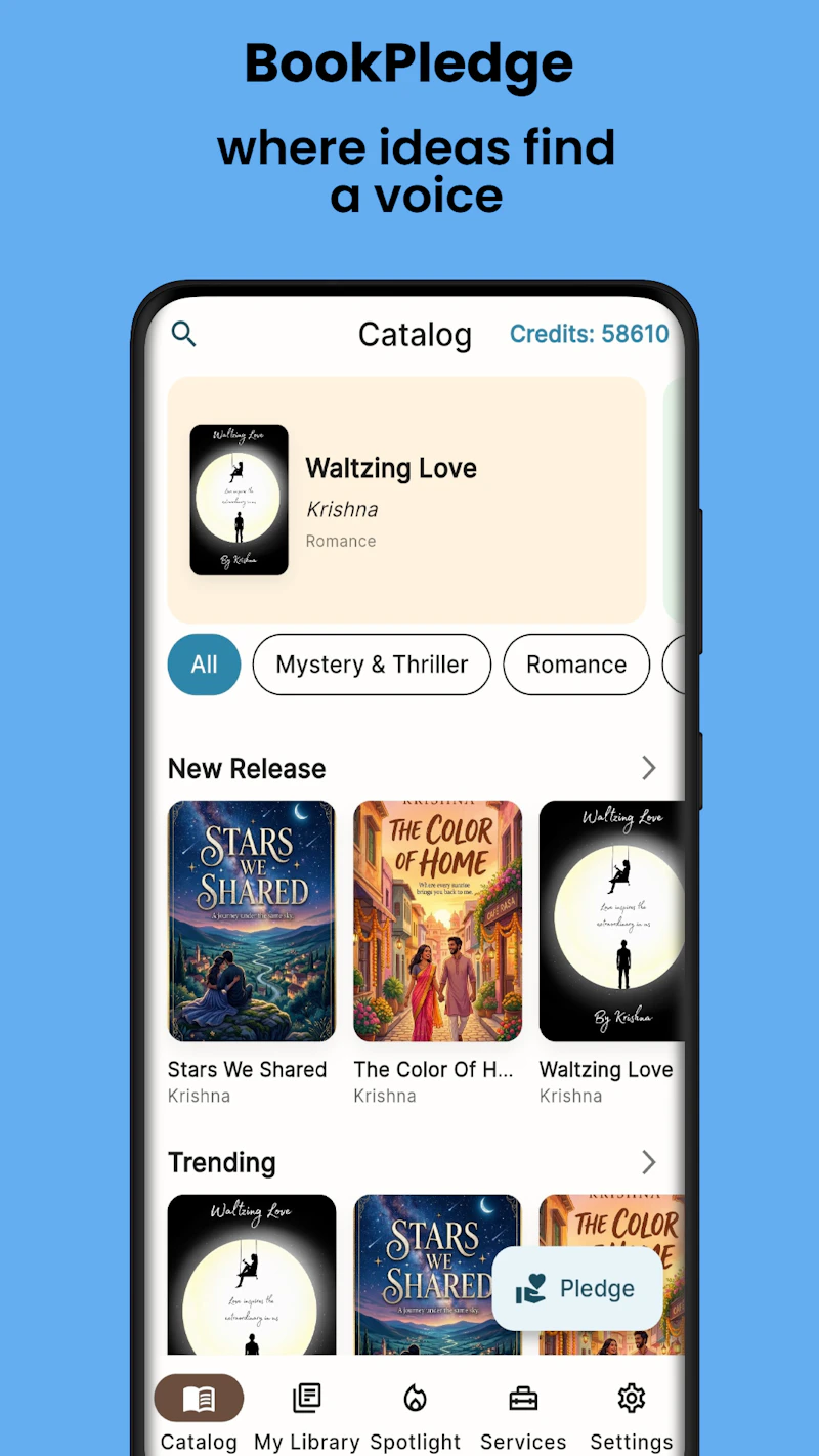 BookPledge screenshot 2