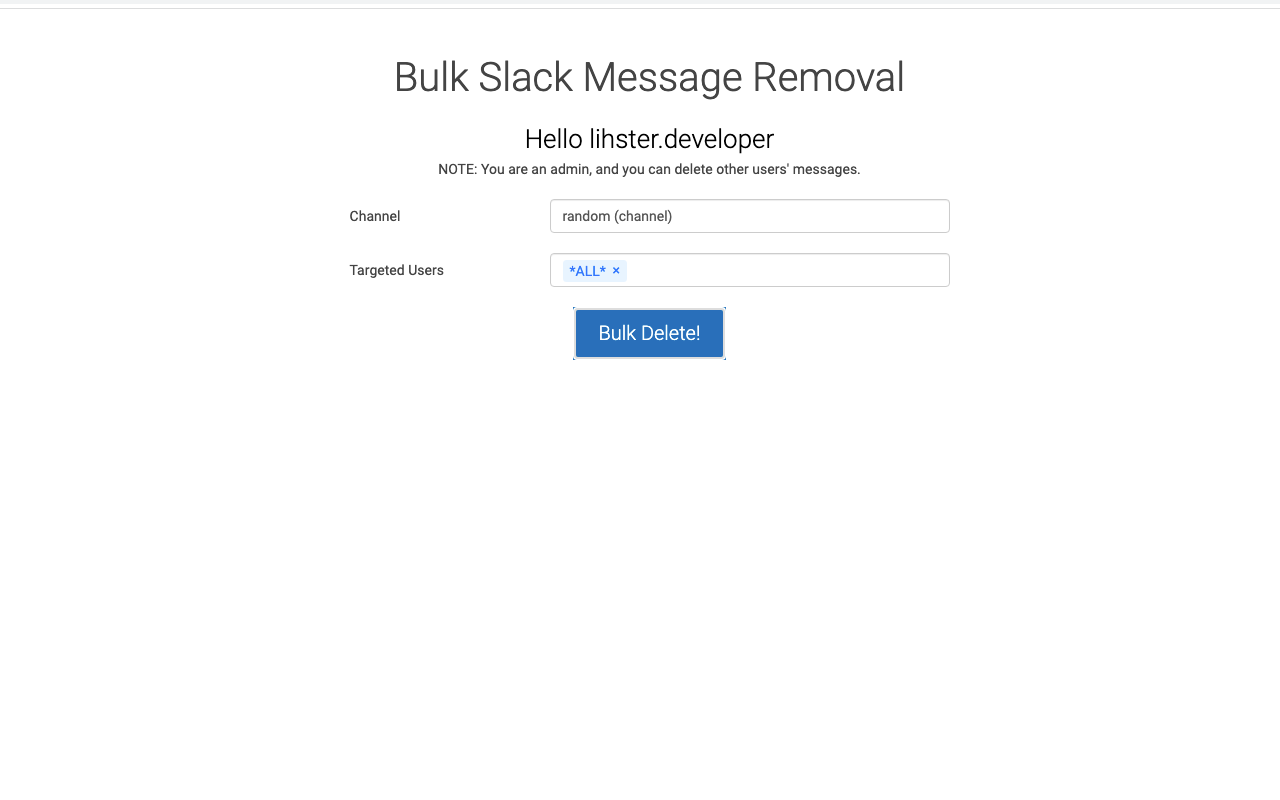 Bulk Slack Message Removal Extension gallery image