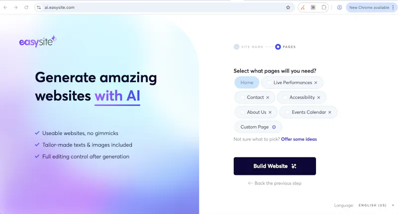 EasySite - Reborn with AI screenshot 3