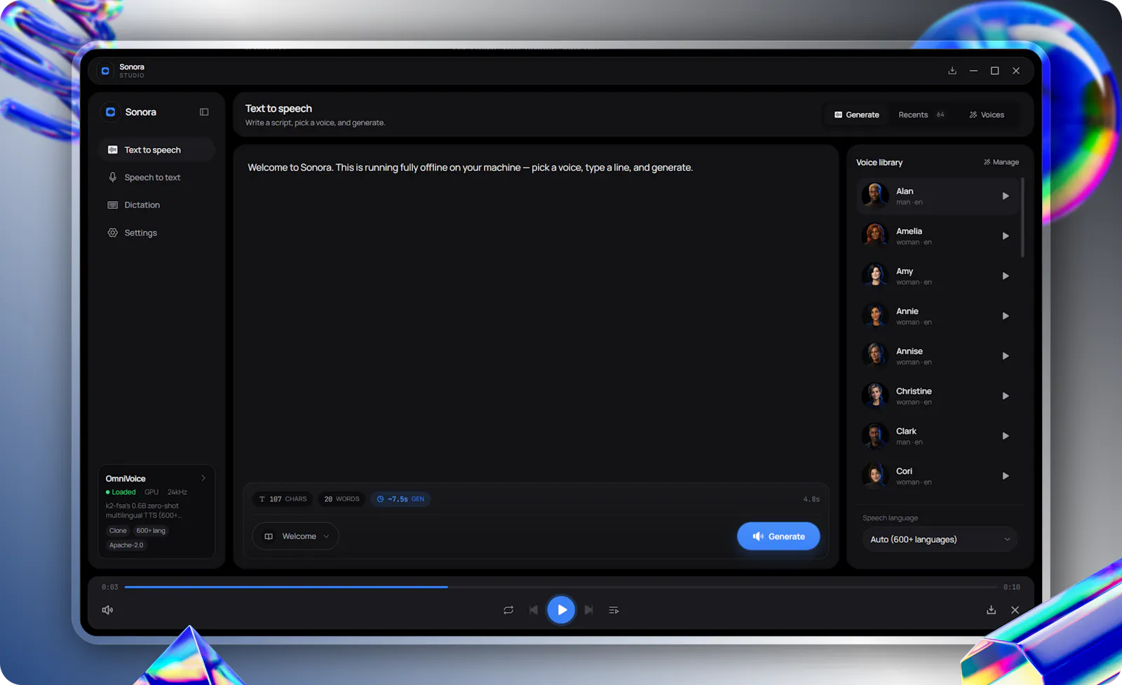 Sonora screenshot 1