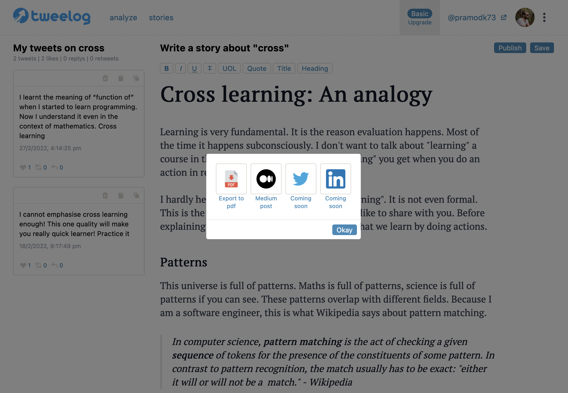 Tweelog gallery image