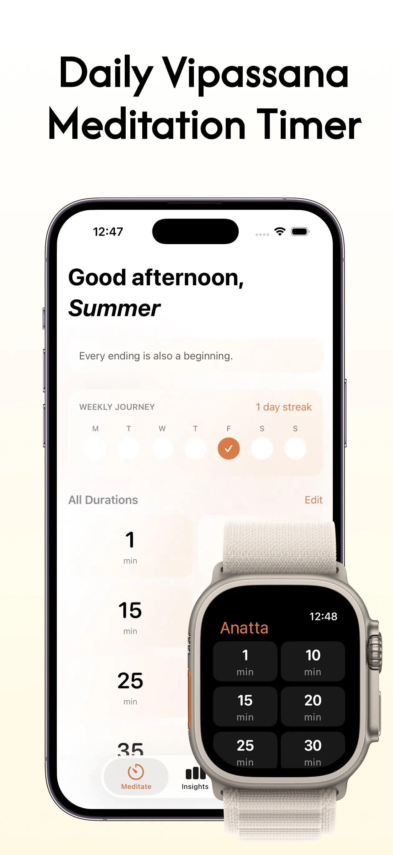 Silent Meditation Timer Anatta 제품 배너