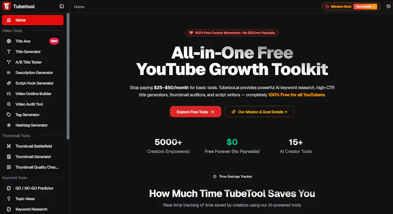 TubeTool.ai screenshot 1