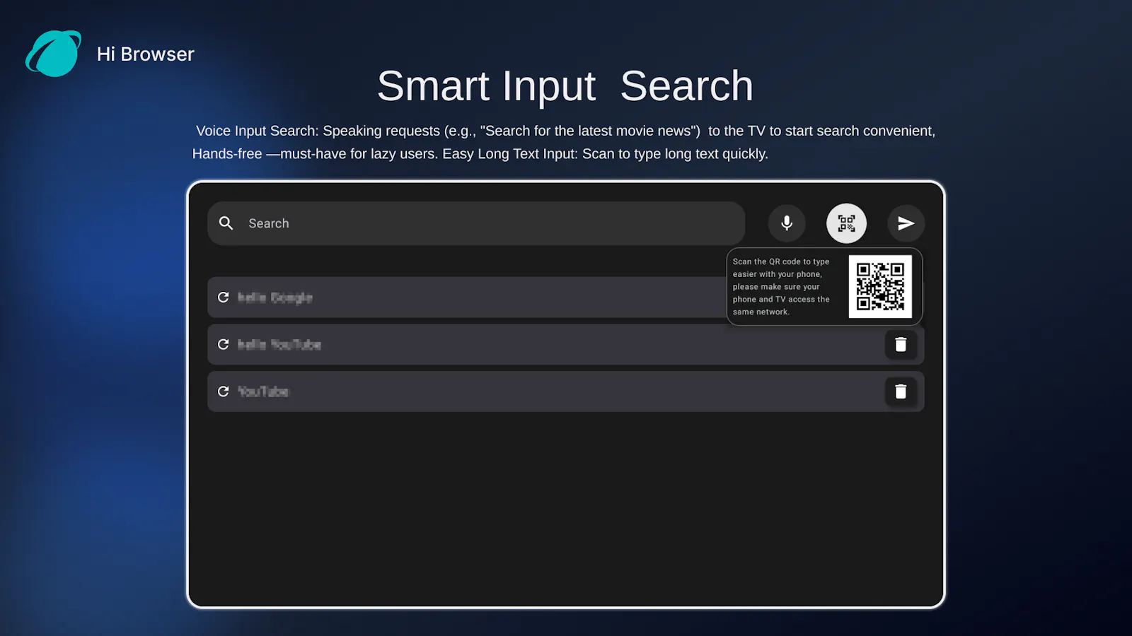 Hibrowser - TV Web Browser screenshot 4