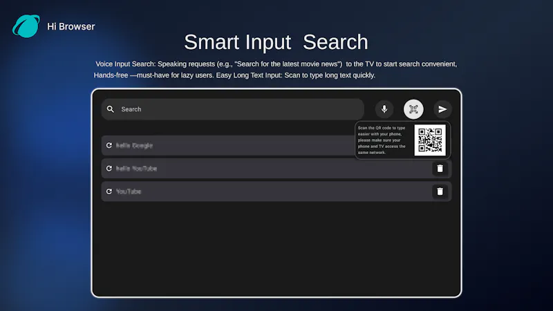 Hibrowser - TV Web Browser screenshot 4