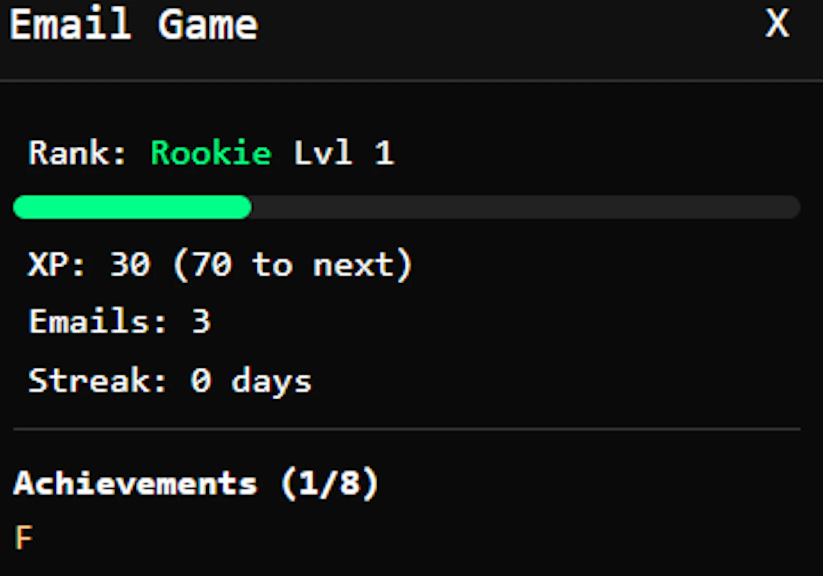 Gmail Gamified: XP, Levels  screenshot 2