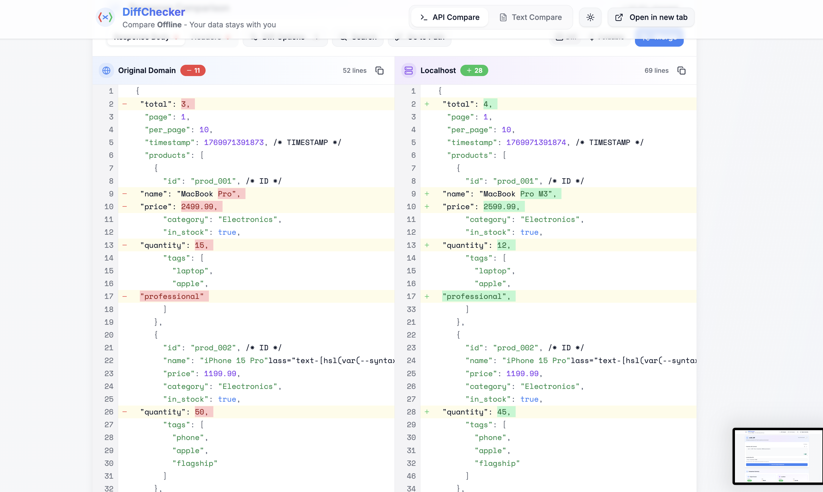 Diffchecker - Screenshot 5 showing product features and functionality